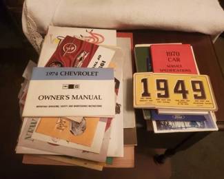 #1454 • Stack Of Vintage Vehicle Owners Manuals
