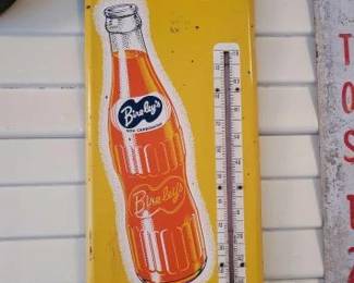 #1904 • Bireleys Metal Sign with Thermometer
