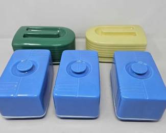 #1116 • 5 Westinghouse Butter Dishes by The Hall China Co
