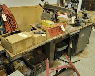 #5116 • Dewalt Electric Table Saw & Black & Decker Metal Cabinet
