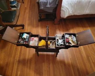 #1232 • Antique Sewing Box.
