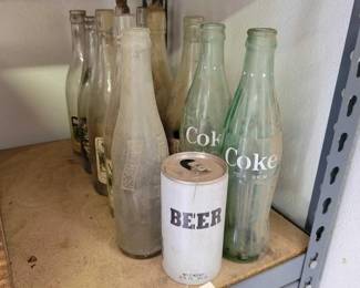 #5036 • Vintage Beer Can & (11) Vintage Bottles
