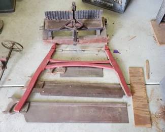 #5125 • Bucksaw, (3) Hacksaws, & Miter Box
