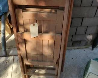 #5220 • 4 Wooden Foldable Chairs
