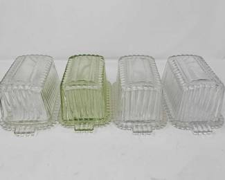 #1114 • 4 Butter Dishes, All the Same Style
