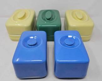 #1120 • 3 Westinghouse Butter Dishes by The Hall China Co
