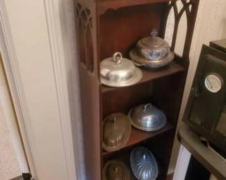 #1158 • (9) Silver Plated Butter Dishes & Ceramic Dotted Dog Butter Dish
