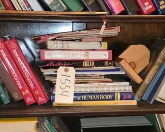 #1554 • Cookbooks, Dictionaries, Home Medical Encyclopedia, Bookends

