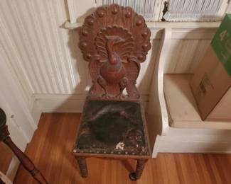 #1612 • Peakcock Wooden Chair
