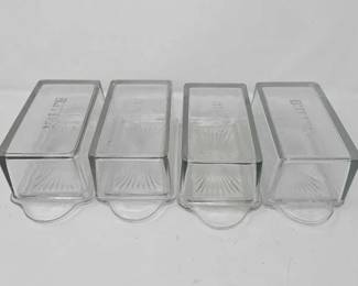 #1108 • 4 Butter Dishes, All Same Design
