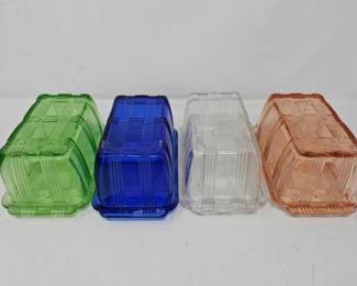 #1106 • 4 Butter Dishes, All Same Design
