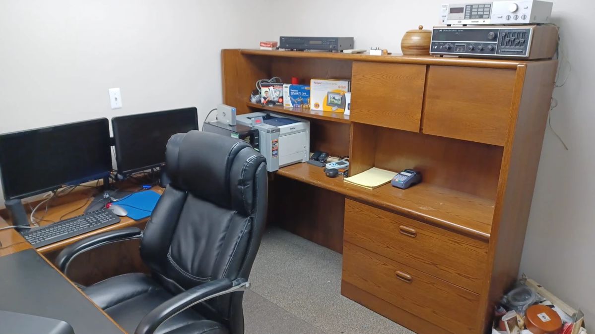 Office desk w/shelves $150 obo