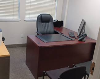 Leather desk chair $75 obo