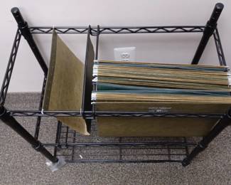 File folder rolling cart