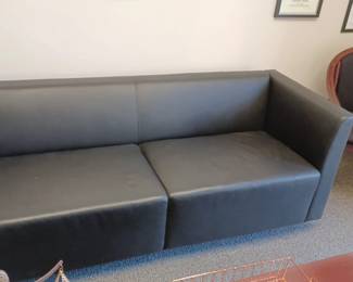 Great modern leather waiting room couch $200 