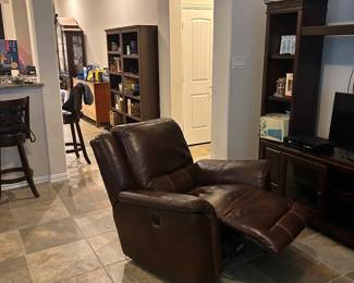Leather recliner