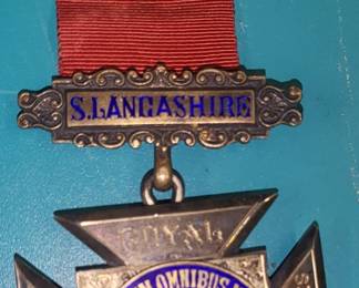 Front of "order of the Buffalo" sterling with diamond eyes