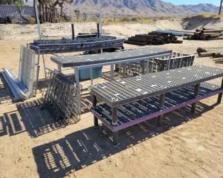 #1928 • Metal and Plastic Racks with Shelfing
