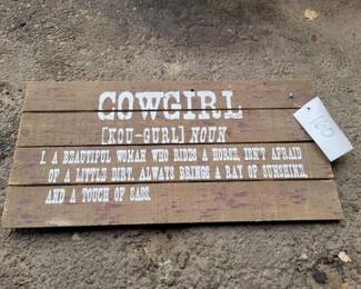 #160 • Wooden Cowgirl Sign
