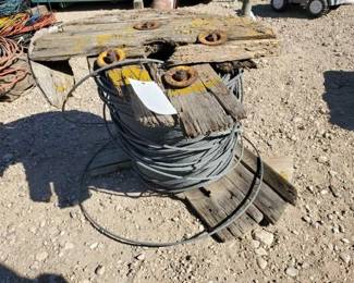 #1540 • Wooden Spool Of Metal Wire
