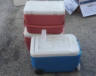 #15206 • (3)Coleman & Igloo Coolers

