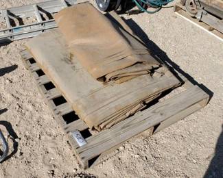 #1510 • Pallet With 2 Large Brown Tarps

