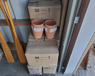 #10546 • (6) Boxes of Dia Terra Cotta Clay Pots
