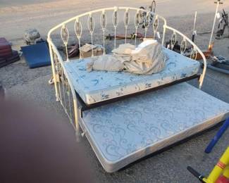 #15234 • (2) Mattresses With Double Mattress Frame
