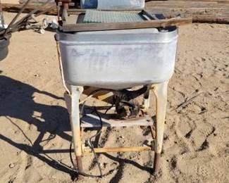 #1946 • Vintage Maytag Roller Water Remover and Wooden Washboard
