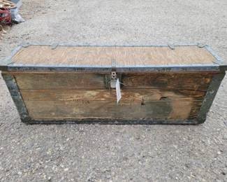 #12588 • Vintage Wooden Trunk

