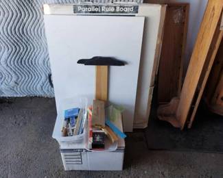 #10000 • Parallel Rulde Board, Rulers, Protractors, Pencils, Drafting Instrument
