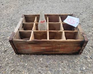 #15304 • Vintage Pepsi Bottle and Crate
