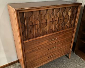 BUY IT NOW: Vintage Mid-Century Modern Walnut Highboy Dresser by Kent Coffy. $400