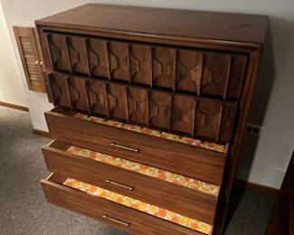 BUY IT NOW: Vintage Mid-Century Modern Walnut Highboy Dresser by Kent Coffy. $400