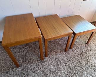 BUY IT NOW: Vintage Mid-Century Modern Danish Teak Bent Silberg-Mobler Nesting Tables (Set of 3). $250