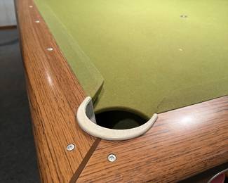 BUY IT NOW: Vintage Pool Table with Cues/Cue Rack. $300
