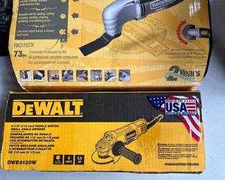 Rockwell Sonicrafter and Dewalt Small angle grinder