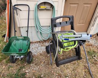 Hose reel and Seeder