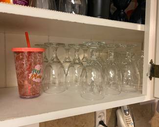 Several sets of glasses