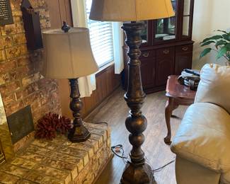 Table lamp & stand lamp - match 