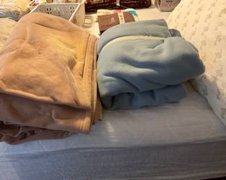 King blankets in master bedroom 