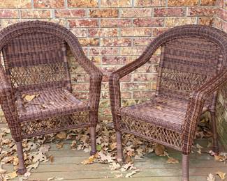 2 chairs on back deck 