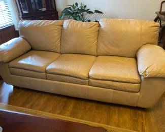 Large leather sofa in main living room