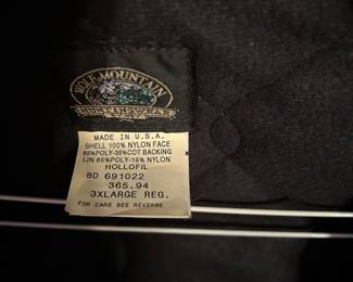 Hunting jacket info