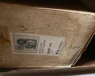 Vintage movie projector in original box 