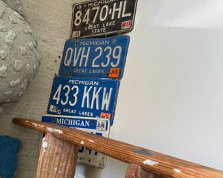 . . . vintage license plates