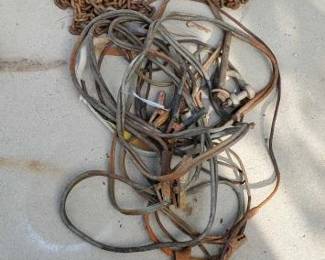 #1910 • (3) Jumper Cables, Slide Hook & Cable, & More
