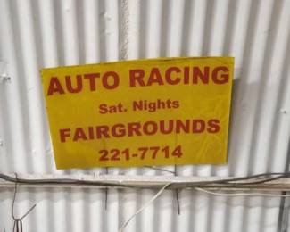 #1546 • Auto Racing Yellow & Red Sign
