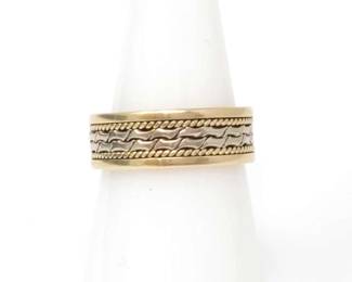 #306 • 14k Gold Two Toned Band Ring, 5g
