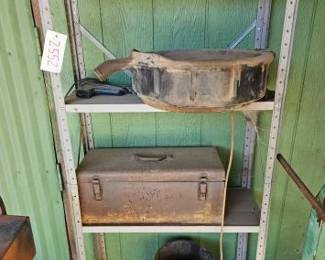 #2552 • Shelf with Oil Catch, Bumper Guards, and Tool Box
